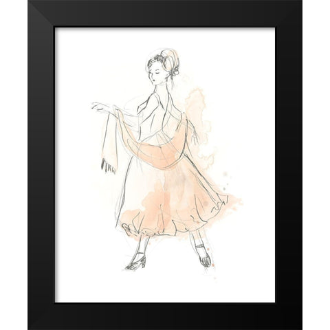 Blush and Grey Fashion IV Black Modern Wood Framed Art Print by Vess, June Erica