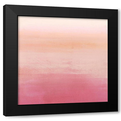 Apricot Ombre I Black Modern Wood Framed Art Print by Borges, Victoria