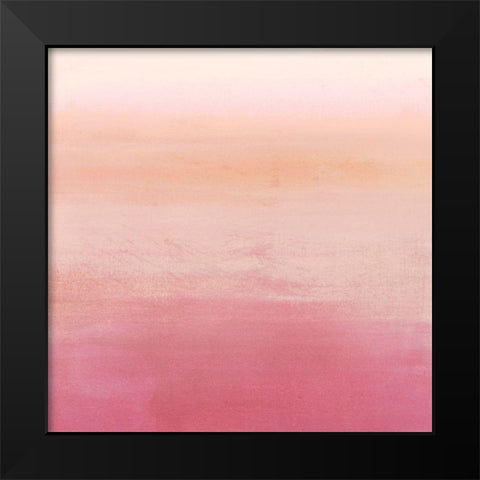 Apricot Ombre I Black Modern Wood Framed Art Print by Borges, Victoria
