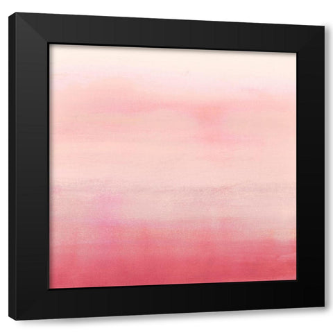 Apricot Ombre II Black Modern Wood Framed Art Print by Borges, Victoria