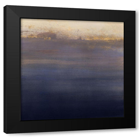 Indigo Sundown I Black Modern Wood Framed Art Print by Borges, Victoria