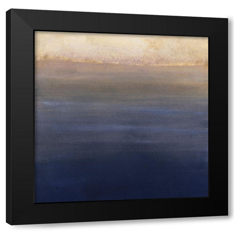 Indigo Sundown II Black Modern Wood Framed Art Print with Double Matting by Borges, Victoria