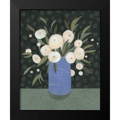 Mason Jar Bouquet I Black Modern Wood Framed Art Print by Scarvey, Emma