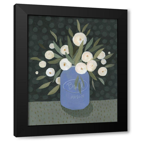 Mason Jar Bouquet II Black Modern Wood Framed Art Print by Scarvey, Emma