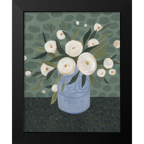 Mason Jar Bouquet III Black Modern Wood Framed Art Print by Scarvey, Emma