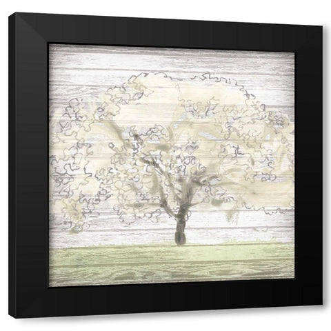 Barn Tree II Black Modern Wood Framed Art Print with Double Matting by Vess, June Erica