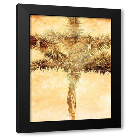 Palms on Brown IV Black Modern Wood Framed Art Print with Double Matting by Nall, Skip