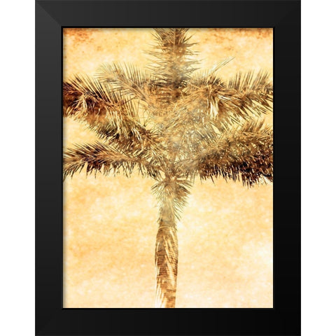 Palms on Brown IV Black Modern Wood Framed Art Print by Nall, Skip