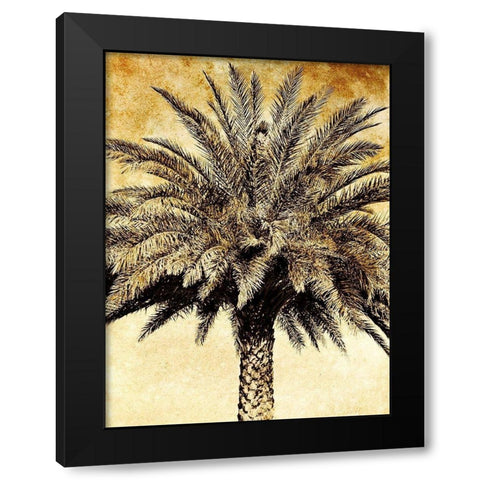 Palms on Brown V Black Modern Wood Framed Art Print by Nall, Skip