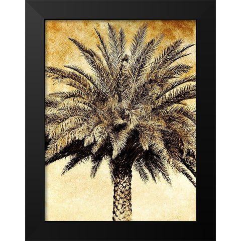 Palms on Brown V Black Modern Wood Framed Art Print by Nall, Skip