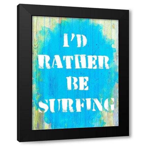 Beach Rules IV Black Modern Wood Framed Art Print with Double Matting by Nall|Skip
