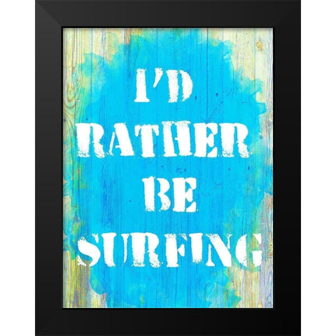 Beach Rules IV Black Modern Wood Framed Art Print by Nall|Skip