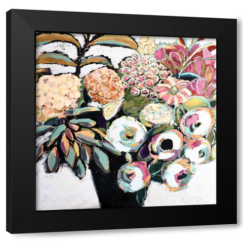 Summer Lovin I Black Modern Wood Framed Art Print with Double Matting by Rivera, Michelle