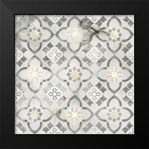 Marble Tile Design IV Black Modern Wood Framed Art Print by Vess, June Erica