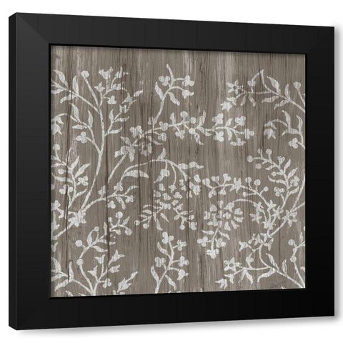Weathered Wood Patterns V Black Modern Wood Framed Art Print by Vess, June Erica