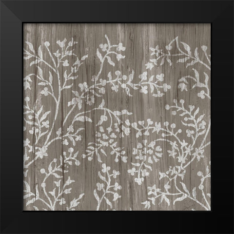 Weathered Wood Patterns V Black Modern Wood Framed Art Print by Vess, June Erica