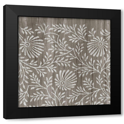 Weathered Wood Patterns VII Black Modern Wood Framed Art Print by Vess, June Erica