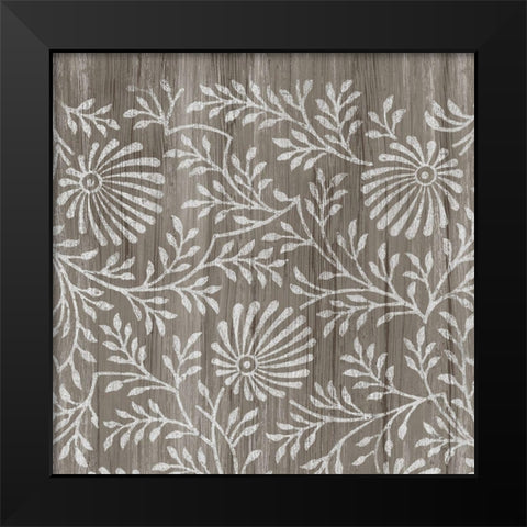 Weathered Wood Patterns VII Black Modern Wood Framed Art Print by Vess, June Erica