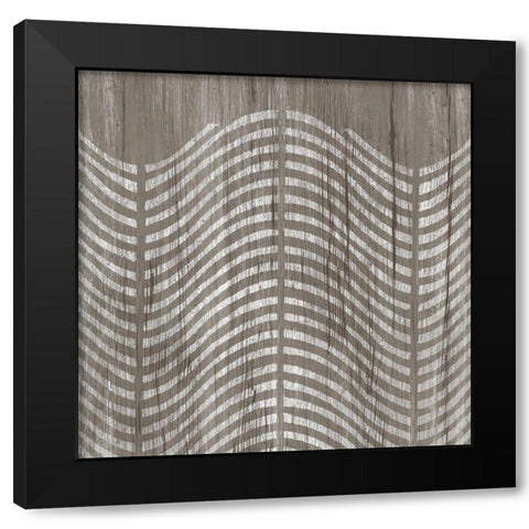 Weathered Wood Patterns X Black Modern Wood Framed Art Print by Vess, June Erica