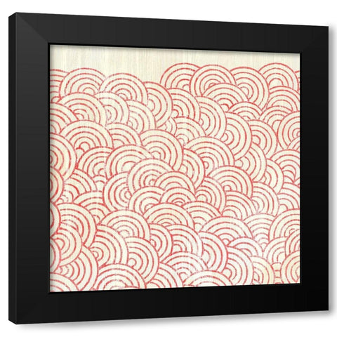 Weathered Patterns in Red I Black Modern Wood Framed Art Print with Double Matting by Vess, June Erica