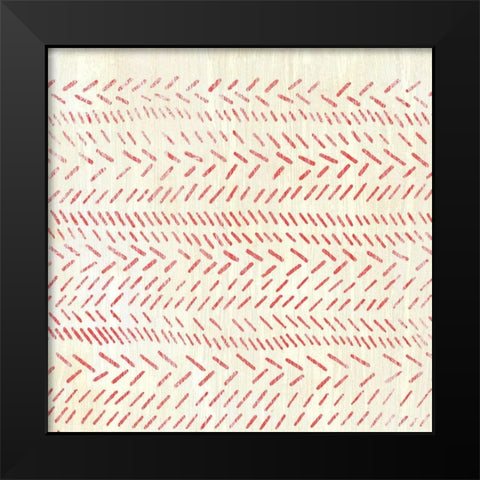 Weathered Patterns in Red II Black Modern Wood Framed Art Print by Vess, June Erica