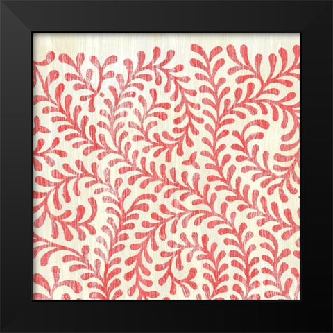 Weathered Patterns in Red III Black Modern Wood Framed Art Print by Vess, June Erica