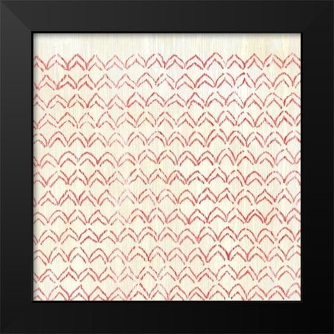 Weathered Patterns in Red VI Black Modern Wood Framed Art Print by Vess, June Erica