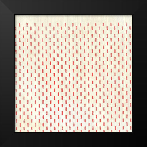 Weathered Patterns in Red VIII Black Modern Wood Framed Art Print by Vess, June Erica