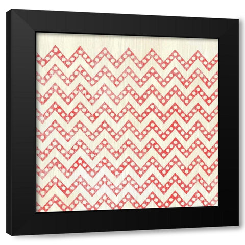 Weathered Patterns in Red XII Black Modern Wood Framed Art Print with Double Matting by Vess, June Erica