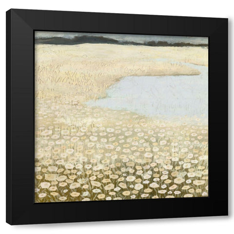 Flaxen Field I Black Modern Wood Framed Art Print by Borges, Victoria
