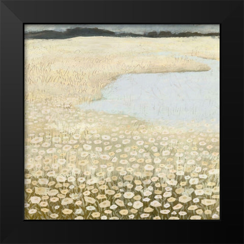 Flaxen Field I Black Modern Wood Framed Art Print by Borges, Victoria
