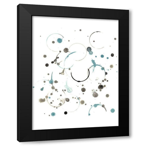 Liquid Orbit II Black Modern Wood Framed Art Print by Vess, June Erica