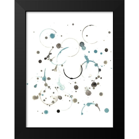 Liquid Orbit II Black Modern Wood Framed Art Print by Vess, June Erica