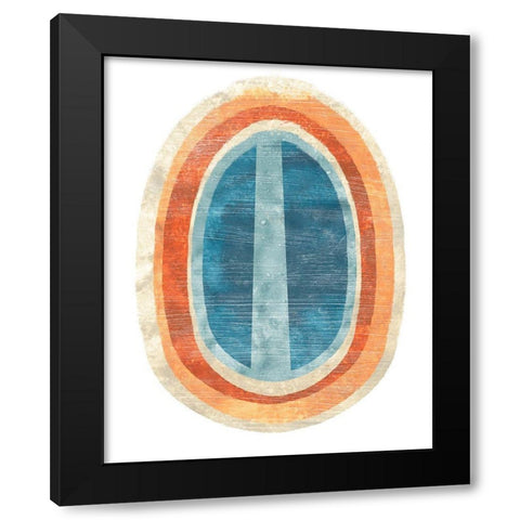 Ovoid I Black Modern Wood Framed Art Print by Vess, June Erica