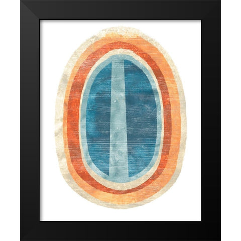 Ovoid I Black Modern Wood Framed Art Print by Vess, June Erica