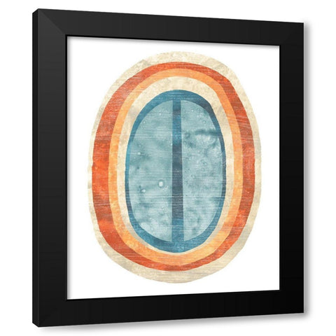 Ovoid II Black Modern Wood Framed Art Print with Double Matting by Vess, June Erica