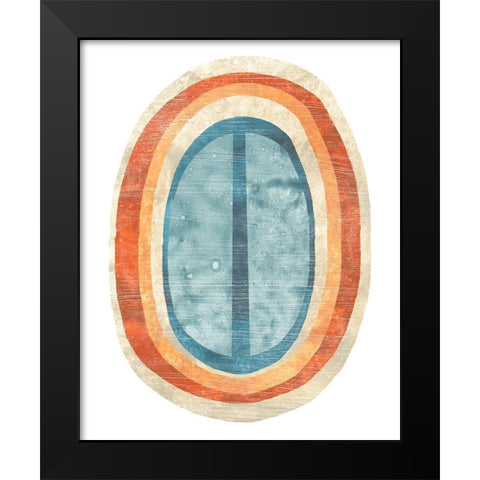 Ovoid II Black Modern Wood Framed Art Print by Vess, June Erica