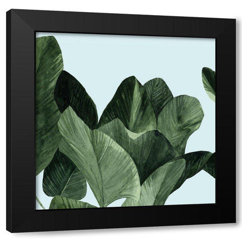 Celadon Palms I Black Modern Wood Framed Art Print with Double Matting by Scarvey, Emma