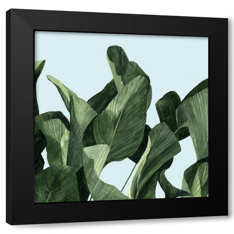 Celadon Palms II Black Modern Wood Framed Art Print by Scarvey, Emma