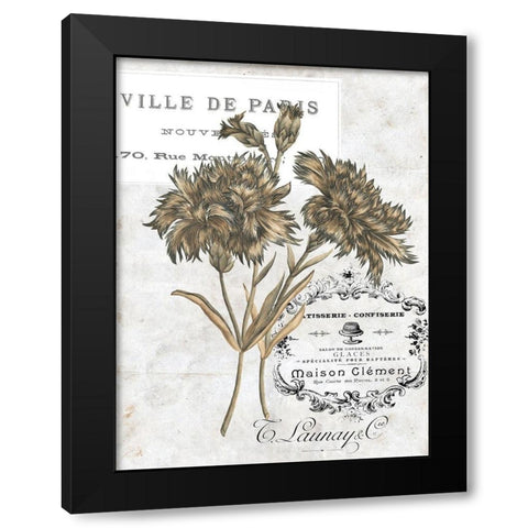 Petite Beaute I Black Modern Wood Framed Art Print with Double Matting by Wang, Melissa