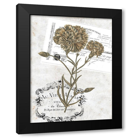 Petite Beaute II Black Modern Wood Framed Art Print with Double Matting by Wang, Melissa