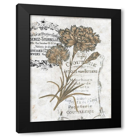 Petite Beaute III Black Modern Wood Framed Art Print with Double Matting by Wang, Melissa