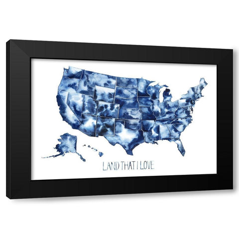 Land that I Love Black Modern Wood Framed Art Print by Popp, Grace