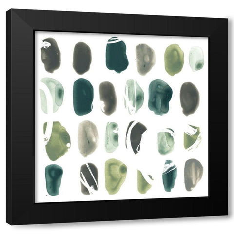 Rune Stone I Black Modern Wood Framed Art Print by Vess, June Erica