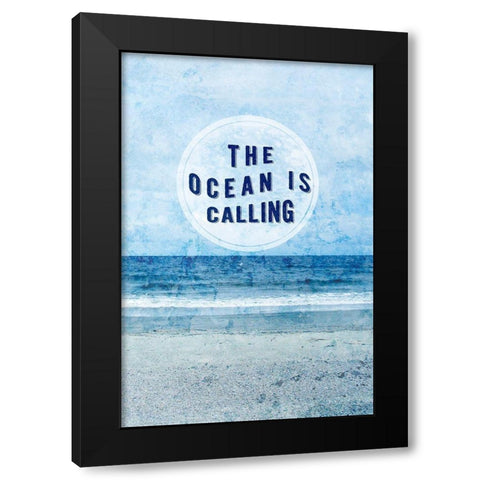 Paradise Sentiment II Black Modern Wood Framed Art Print with Double Matting by Fagalde, Jarman