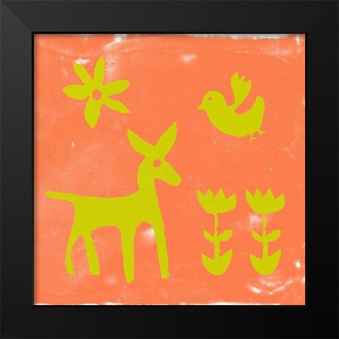 Otomi Tile III Black Modern Wood Framed Art Print by Studio W