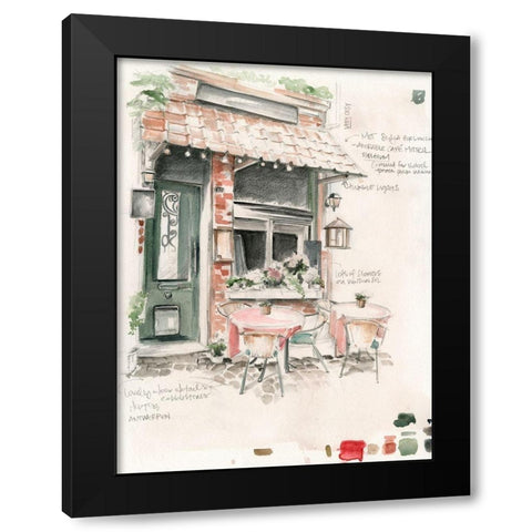 Cafe Study II Black Modern Wood Framed Art Print by Parker, Jennifer Paxton