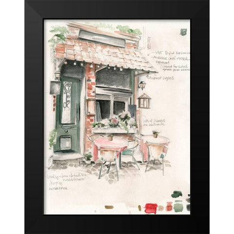 Cafe Study II Black Modern Wood Framed Art Print by Parker, Jennifer Paxton