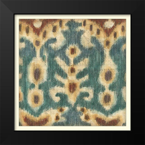 Ikat Motif I Black Modern Wood Framed Art Print by Zarris, Chariklia