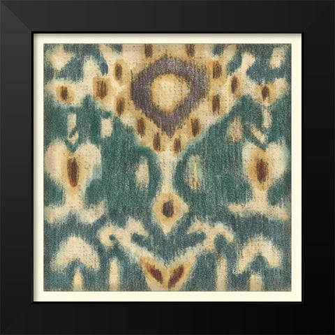 Ikat Motif II Black Modern Wood Framed Art Print by Zarris, Chariklia